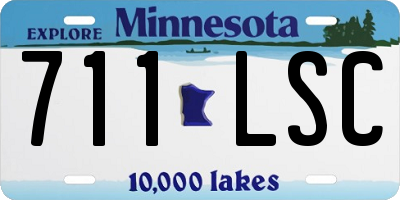 MN license plate 711LSC