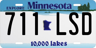 MN license plate 711LSD