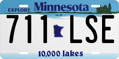 MN license plate 711LSE