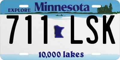 MN license plate 711LSK