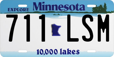 MN license plate 711LSM