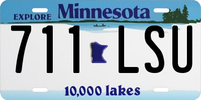 MN license plate 711LSU