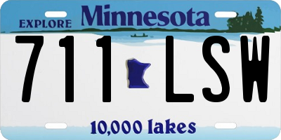 MN license plate 711LSW