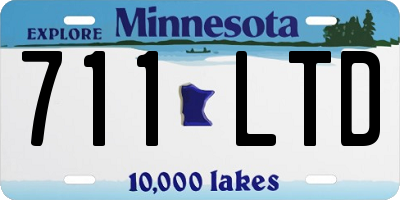 MN license plate 711LTD