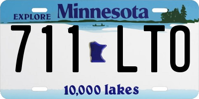 MN license plate 711LTO