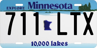 MN license plate 711LTX