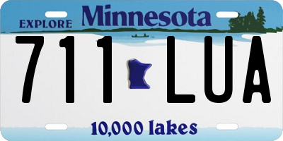 MN license plate 711LUA