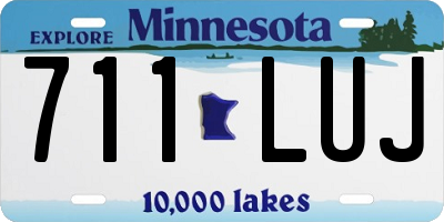 MN license plate 711LUJ