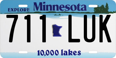 MN license plate 711LUK