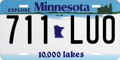 MN license plate 711LUO