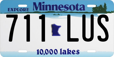 MN license plate 711LUS