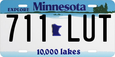 MN license plate 711LUT