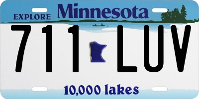 MN license plate 711LUV