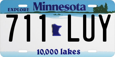 MN license plate 711LUY