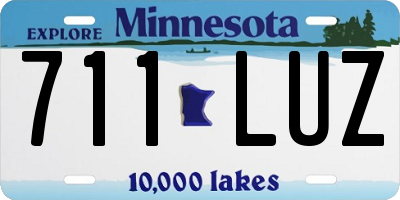 MN license plate 711LUZ