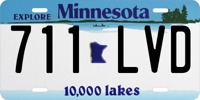 MN license plate 711LVD