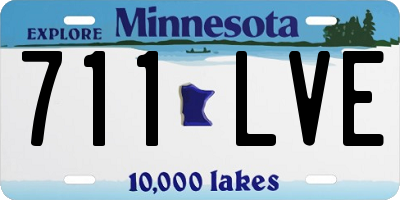 MN license plate 711LVE