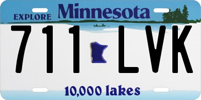 MN license plate 711LVK