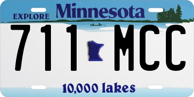 MN license plate 711MCC