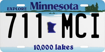 MN license plate 711MCI