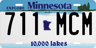 MN license plate 711MCM