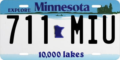 MN license plate 711MIU
