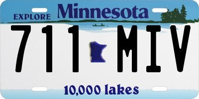 MN license plate 711MIV
