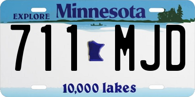 MN license plate 711MJD