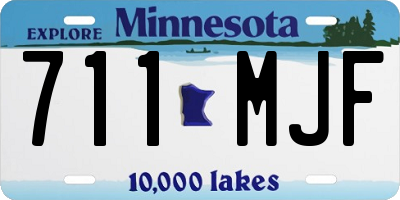 MN license plate 711MJF