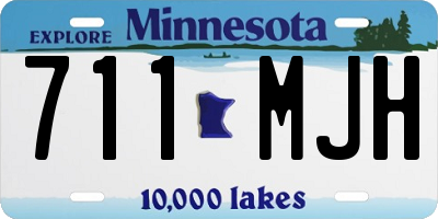 MN license plate 711MJH