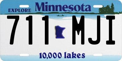 MN license plate 711MJI