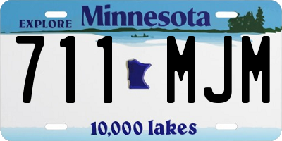 MN license plate 711MJM