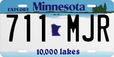 MN license plate 711MJR