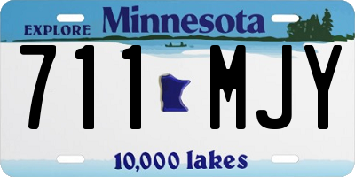 MN license plate 711MJY