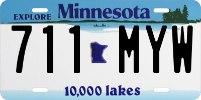 MN license plate 711MYW