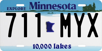 MN license plate 711MYX
