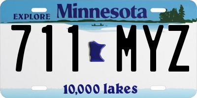 MN license plate 711MYZ