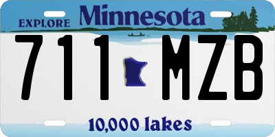 MN license plate 711MZB