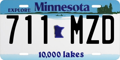 MN license plate 711MZD