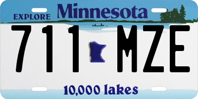 MN license plate 711MZE