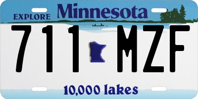 MN license plate 711MZF