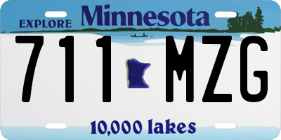 MN license plate 711MZG