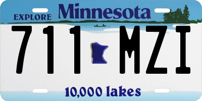 MN license plate 711MZI