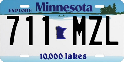 MN license plate 711MZL
