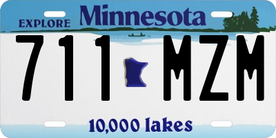 MN license plate 711MZM