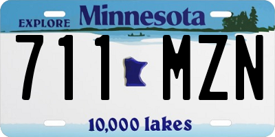 MN license plate 711MZN