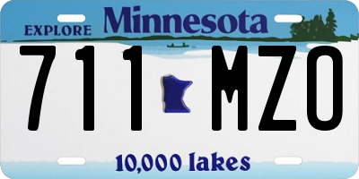 MN license plate 711MZO