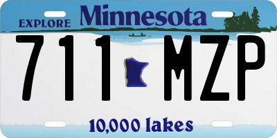 MN license plate 711MZP