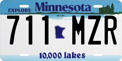 MN license plate 711MZR