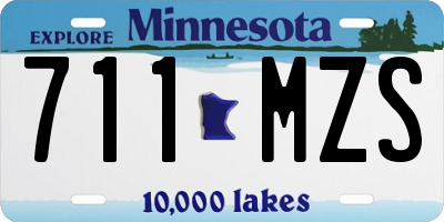 MN license plate 711MZS